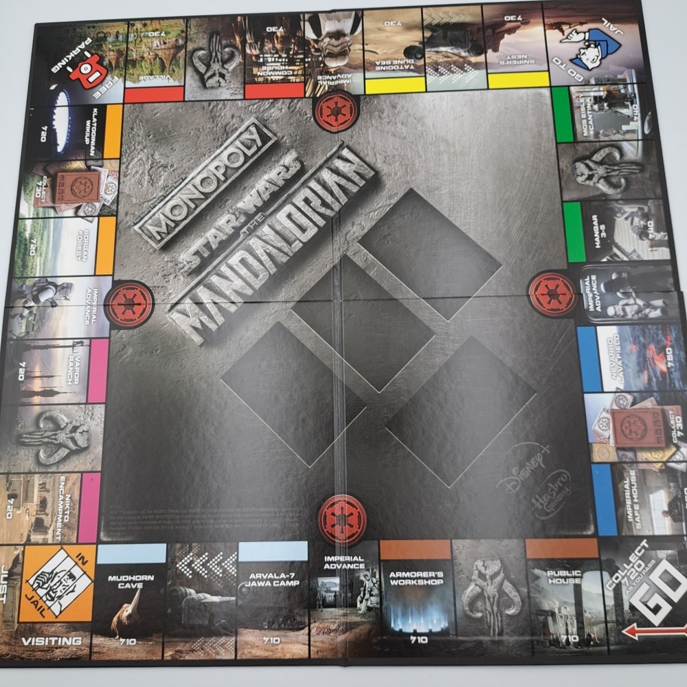 Star Wars Mandalorian Edition Monopoly Board Game Replacement Part Board Only